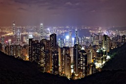 vue de hongkong la nuit